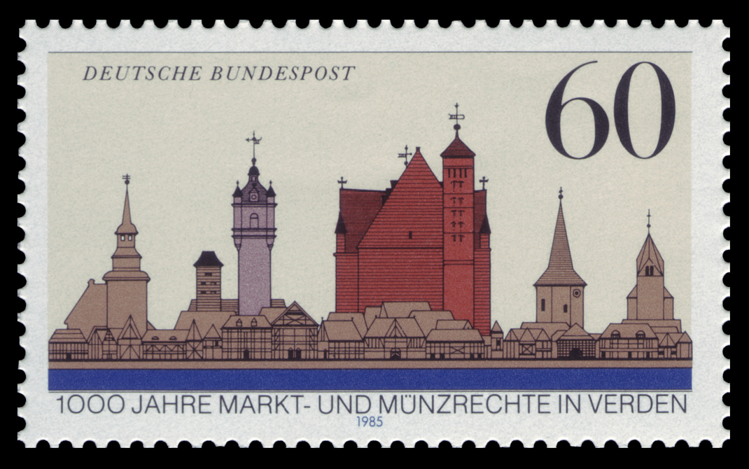 20170726_1249 1.000 Jahre Markt und Münzrecht in Verden Briefmarke 1985