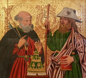 Gotische Ikone mit den Aposteln Paulus und Jakobus, Museum der Wege Astorga
