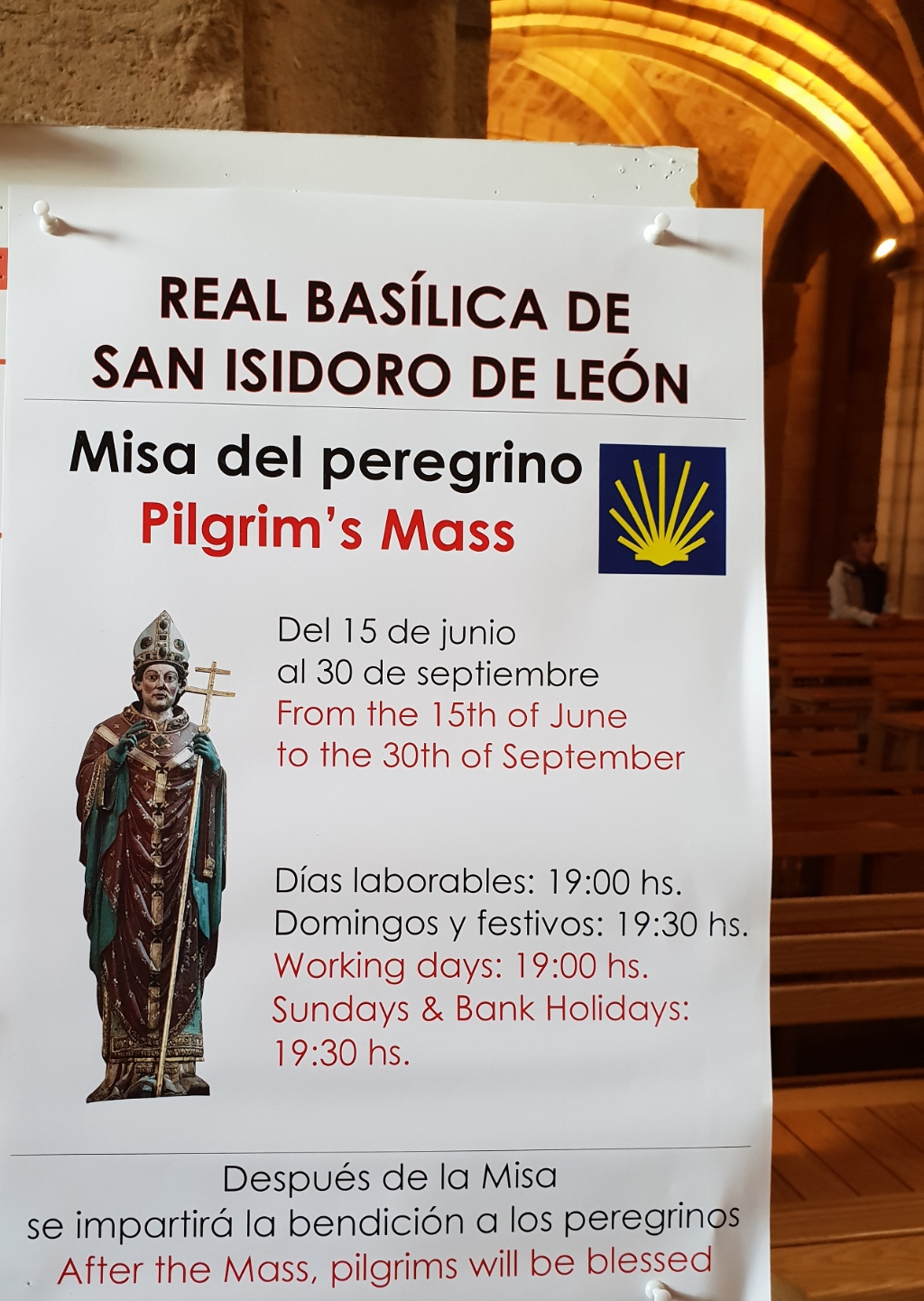 Pilger-Messe in der Basilika (10. Jhd.) San Isidoro 