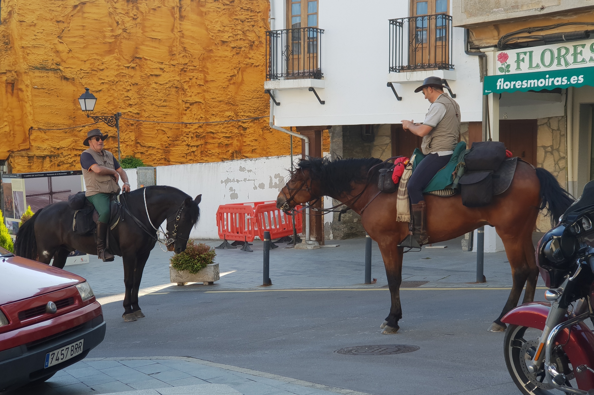 Pferd-Pilger in  Villafranca