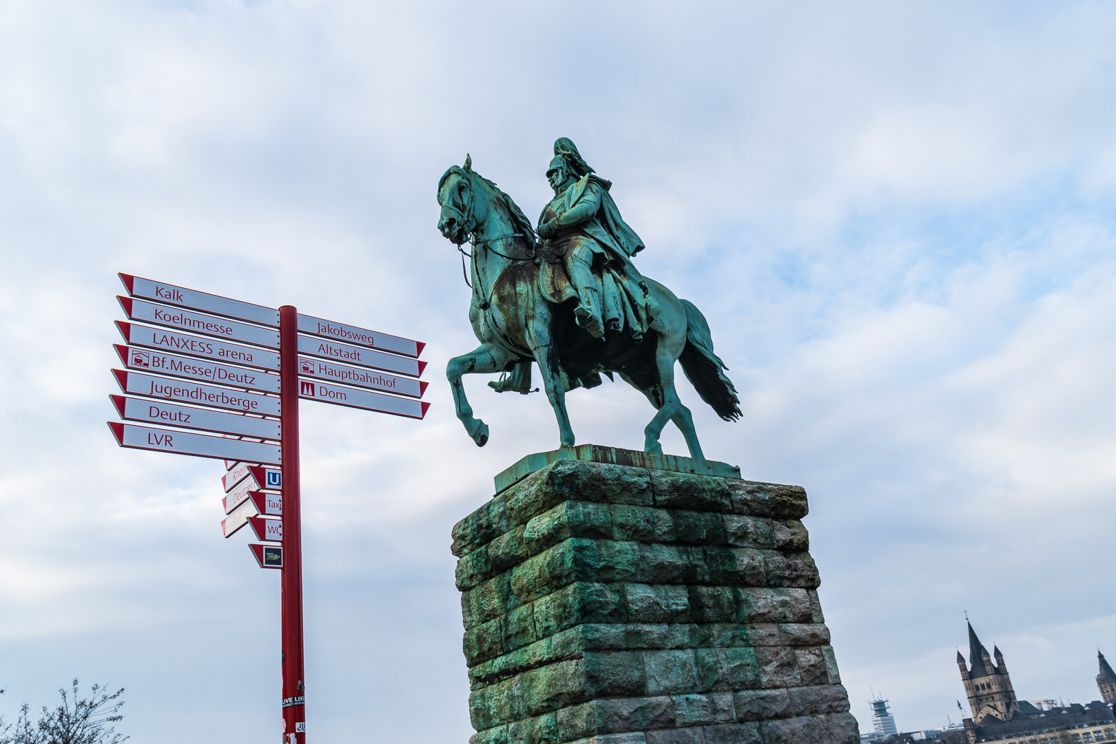 Kaiser Friedrich III. auf der Hohenzollernbrücke Köln