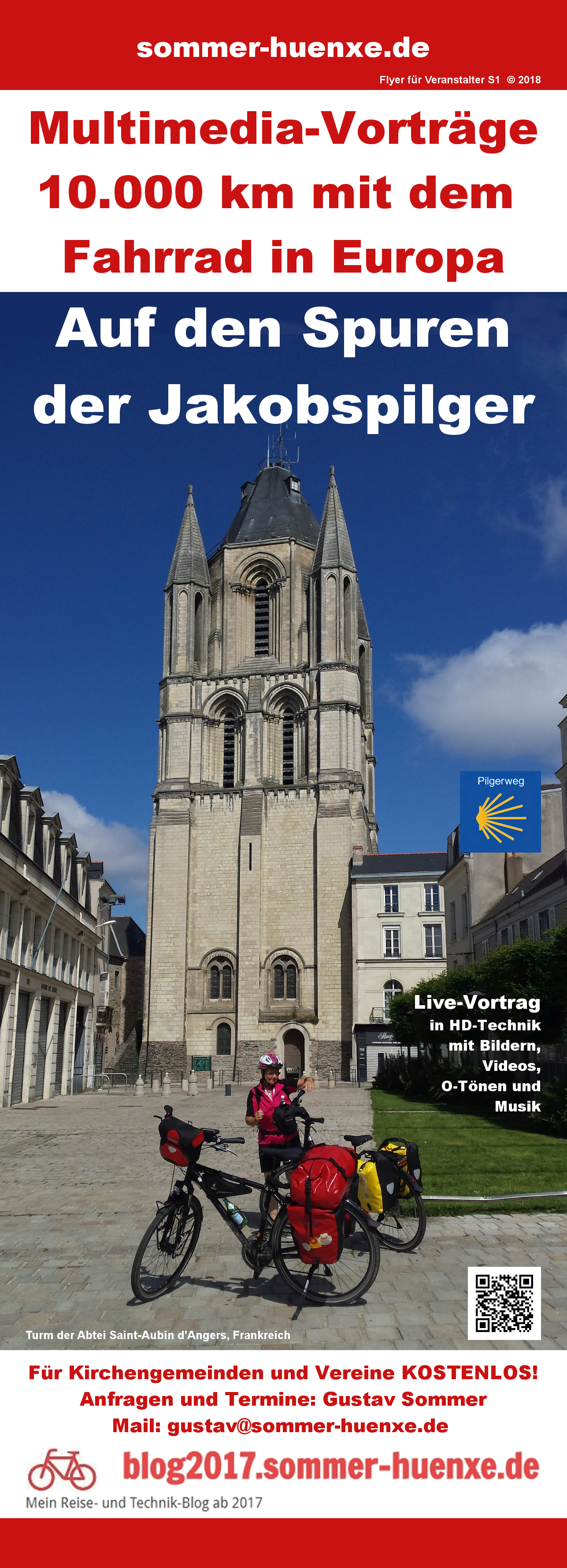 Turm der Abtei Saint-Aubin d'Angers, Frankreich